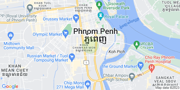 Carte de BKK 1, Boeng Keng Kang, Phnom Penh