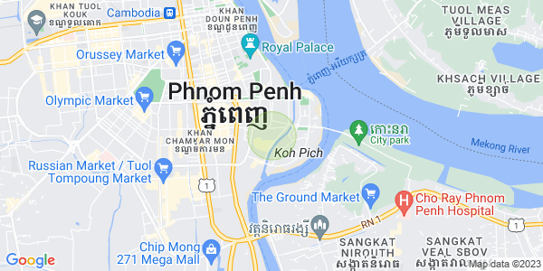 Mapa: Tonle Bassac, Chamkarmon, Phnom Penh