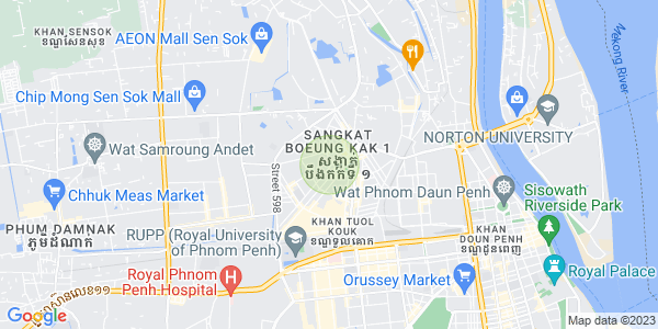 Mapa: Boeung Kak 1, Toul Kork, Phnom Penh