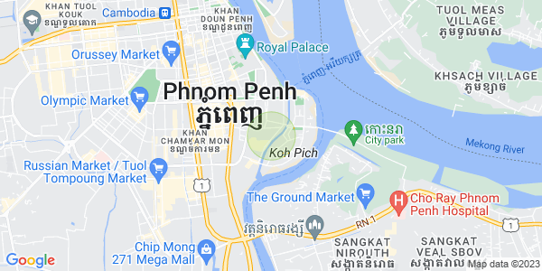 Map of Tonle Bassac, Chamkarmon, Phnom Penh