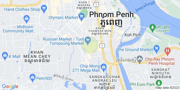 Mapa: Toul Tum Poung 1, Chamkarmon, Phnom Penh