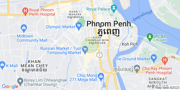 万景岗3分区（BKK3), 波哥堪, 金边地图