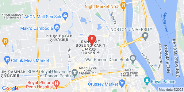 Map of Boeung Kak 1, Toul Kork, Phnom Penh