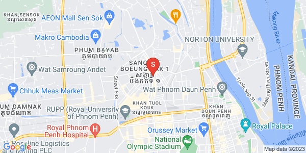 Mapa: Boeung Kak 1, Toul Kork, Phnom Penh