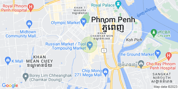 Map of Toul Tum Poung 1, Chamkarmon, Phnom Penh