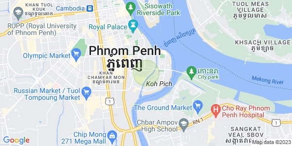 Mapa: Tonle Bassac, Chamkarmon, Phnom Penh