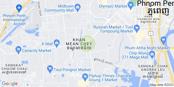 Stueng Mean chey구역, 면지구, 프놈펜 지도
