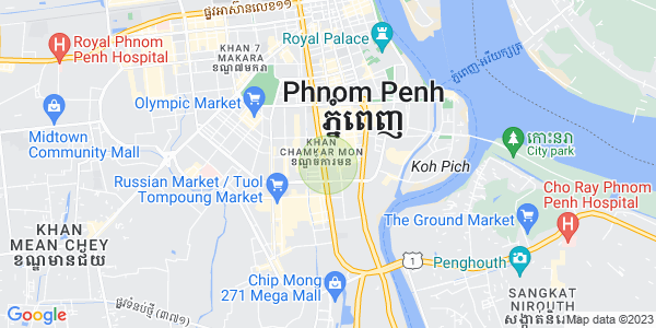 Map of BKK 1, Boeng Keng Kang, Phnom Penh