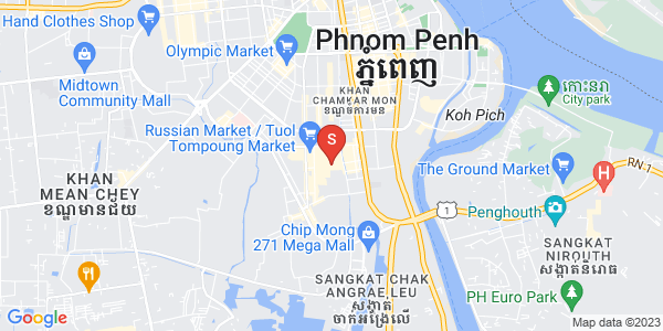 Mapa: Toul Tum Poung 1, Chamkarmon, Phnom Penh