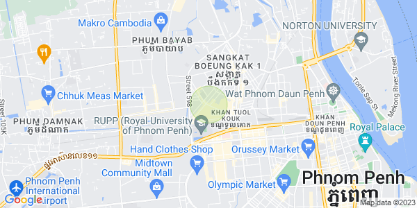 Mapa: Boeung Kak 2, Toul Kork, Phnom Penh