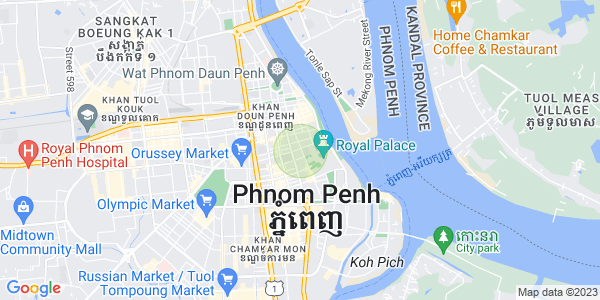 Mapa: Phsar Kandal I, Daun Penh, Phnom Penh