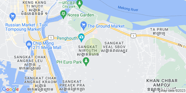 Map of Nirouth, Chbar Ampov, Phnom Penh