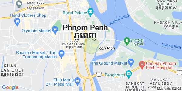 백색하구역, 짬까몬, 프놈펜 지도