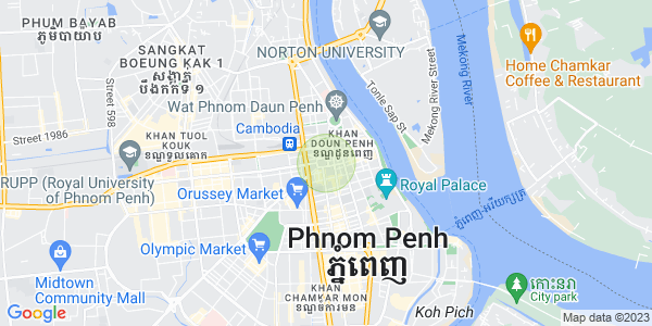 Map of Phsar Thmei I, Daun Penh, Phnom Penh
