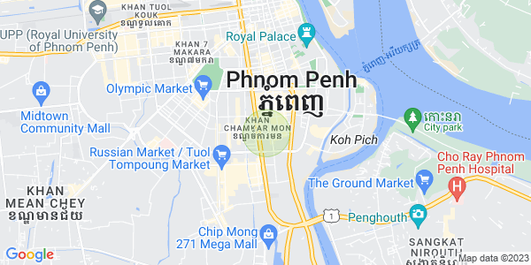 แผนที่ โตนเลบาสัก, จัมการมอน, พนมเปญ
