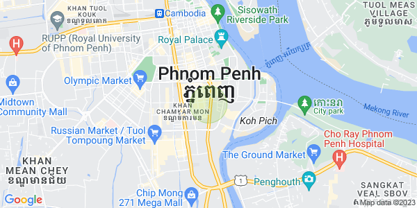 Mapa: Tonle Bassac, Chamkarmon, Phnom Penh