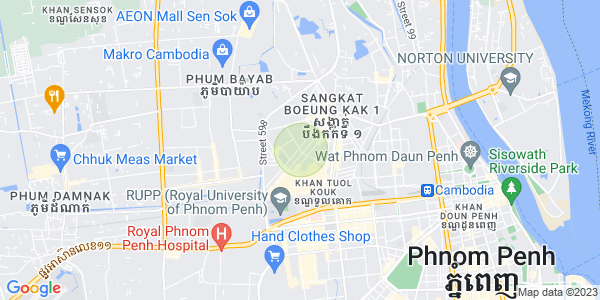 Carte de Boeung Kak 2, Toul Kork, Phnom Penh