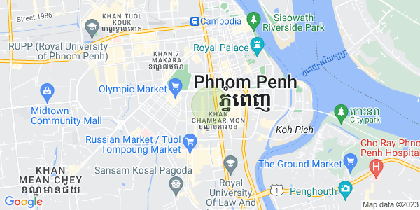 万景岗1分区（BKK1), 波哥堪, 金边地图