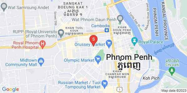 Mapa: Boeung Kak 1, Toul Kork, Phnom Penh