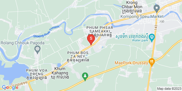 Mapa: ជាតិលេខ៤, Kandaol Dom, Chbar Mon, Kampong Speu