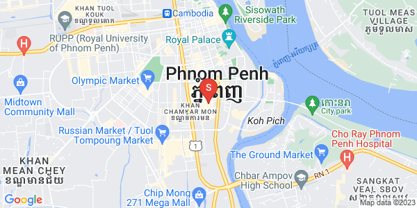 Carte de Tonle Bassac, Chamkarmon, Phnom Penh