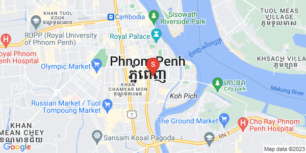 Carte de Tonle Bassac, Chamkarmon, Phnom Penh