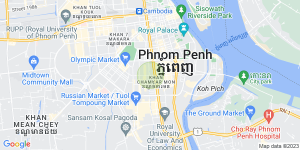 Mapa: BKK 1, Boeng Keng Kang, Phnom Penh