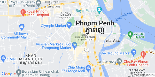 万景岗3分区（BKK3), 波哥堪, 金边地图