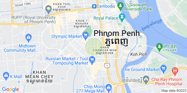 Mapa: BKK 3, Boeng Keng Kang, Phnom Penh