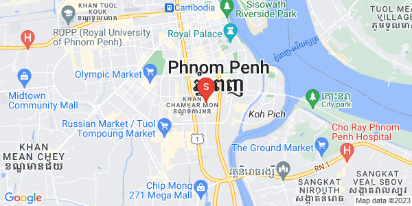 Carte de Tonle Bassac, Chamkarmon, Phnom Penh
