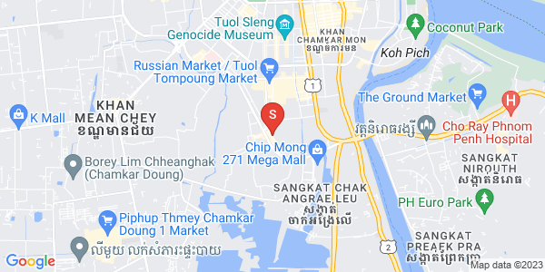 Carte de Phsar Daeum Thkov, Chamkarmon, Phnom Penh