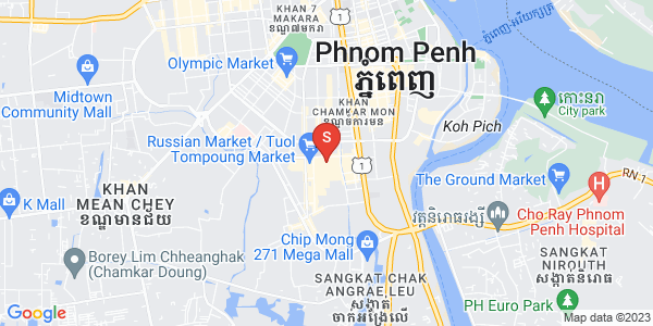 Map of Toul Tum Poung 1, Chamkarmon, Phnom Penh