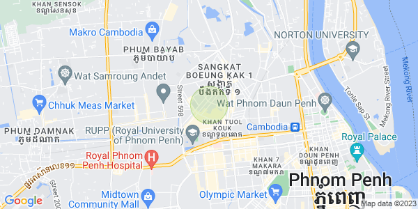 Mapa: Boeung Kak 2, Toul Kork, Phnom Penh