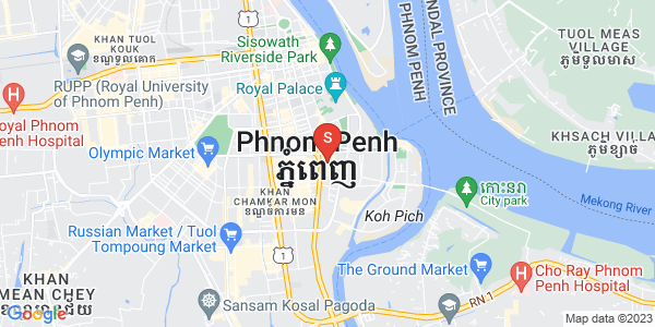 Mapa: Tonle Bassac, Chamkarmon, Phnom Penh
