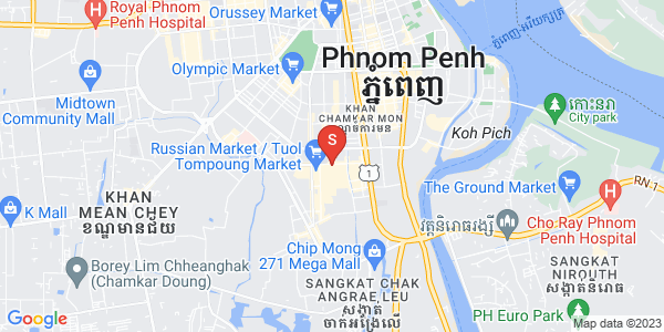 Map of Toul Tum Poung 1, Chamkarmon, Phnom Penh