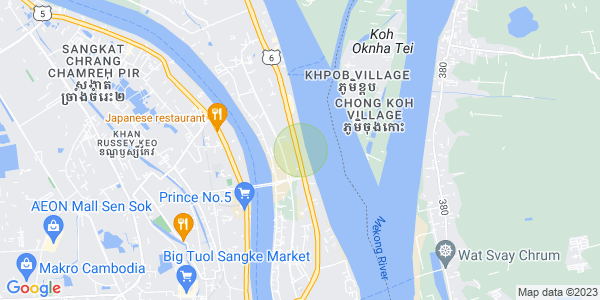 Mapa: Preaek Lieb, Chroy Changvar, Phnom Penh