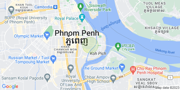 Map of Tonle Bassac, Chamkarmon, Phnom Penh