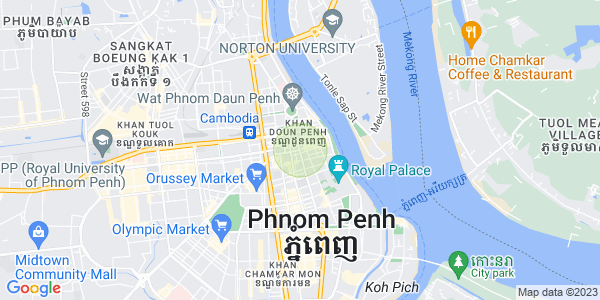 Mapa: Boeng Reang, Daun Penh, Phnom Penh