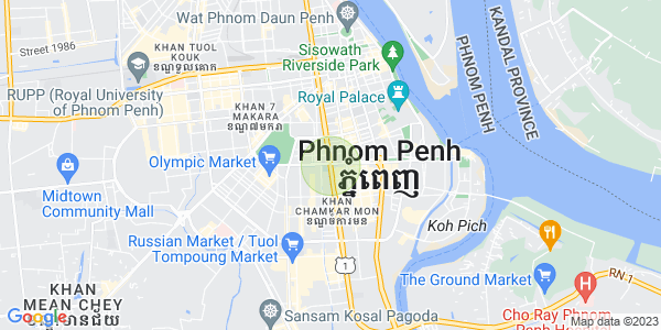BKK 1, ボンケンコン, プノンペンの地図
