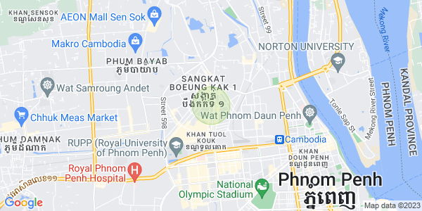 ブン・カック1, トゥールコーク, プノンペンの地図