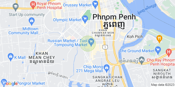 Boeung Tumpun分区, 棉芷区, 金边地图