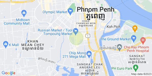 Mapa: Toul Tum Poung 1, Chamkarmon, Phnom Penh