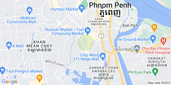 Carte de Toul Tum Poung 1, Chamkarmon, Phnom Penh
