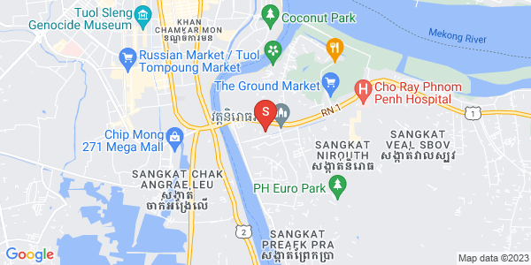 Mapa: Preaek Aeng, Chbar Ampov, Phnom Penh