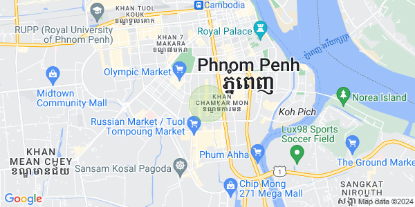 Mapa: BKK 2, Boeng Keng Kang, Phnom Penh