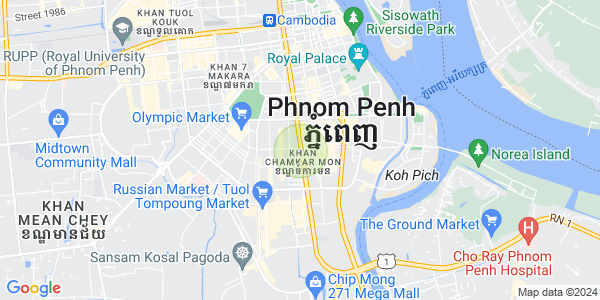 Mapa: BKK 2, Boeng Keng Kang, Phnom Penh
