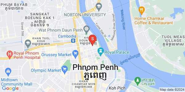Map of Phsar Chas, Daun Penh, Phnom Penh