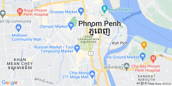 Map of BKK 1, Boeng Keng Kang, Phnom Penh