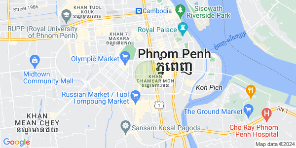 BKK 2, ボンケンコン, プノンペンの地図