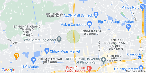 แผนที่ พนมเปญทเมย, แซนสก, พนมเปญ